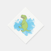 Dinosaur met Waterverf Background Design Servet (Hoek)