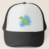 Dinosaur met Waterverf Background Design Trucker Pet (Voorkant)