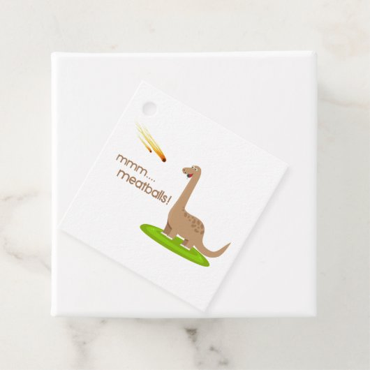 Dinosaur Meteor Meatballen Bedankjes Labels (In situ)