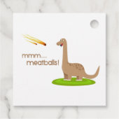 Dinosaur Meteor Meatballen Bedankjes Labels (Achterkant)