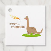 Dinosaur Meteor Meatballen Bedankjes Labels (Voorkant)