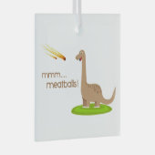 Dinosaur Meteor Meatballen Glas Ornament (Voorkant Rechts)