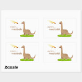 Dinosaur Meteor Meatballen Rechthoekige Sticker (Vel)