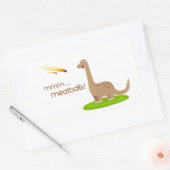 Dinosaur Meteor Meatballen Rechthoekige Sticker (Envelop)