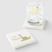 Dinosaur Meteor Meatballen Stenen Onderzetter (Zijkant)