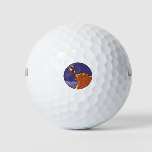 Dinosaur-meteoriet Golfballen (Voorkant)