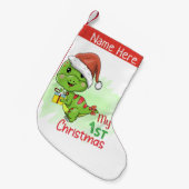 dinosaur mijn eerste kerstjaar kleine kerstsok (Voorkant (Hangend))