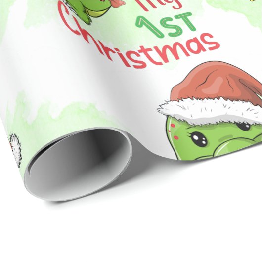 Dinosaur, mijn eerste Kerstmis Cadeaupapier (Rol Hoek)