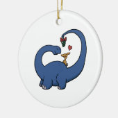 Dinosaur Mistletoe Keramisch Ornament (Links)