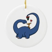 Dinosaur Mistletoe Keramisch Ornament (Achterkant)