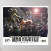 Dinosaur MMA Fighters Poster (Voorkant)