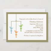 Dinosaur Mobiel Baby shower Uitnodiging (Voorkant)