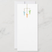 Dinosaur Mobile Boy Baby shower Invitation Kaart (Achterkant)