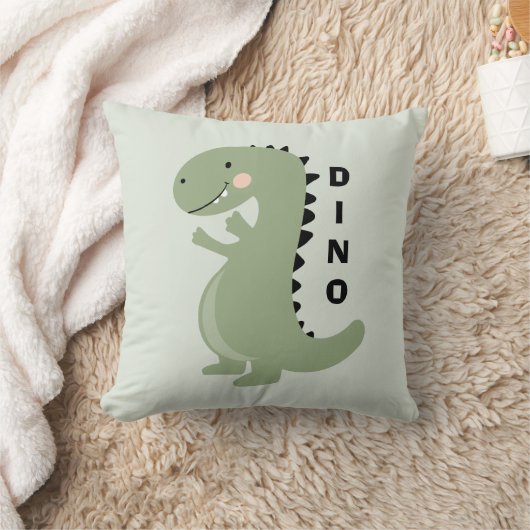 Dinosaur Modern Green Baby Animals Nursery Decor Kussen (Deken)