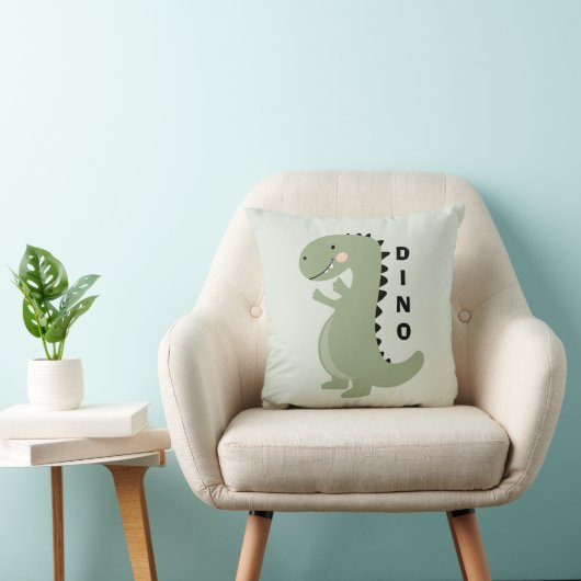 Dinosaur Modern Green Baby Animals Nursery Decor Kussen (Stoel)