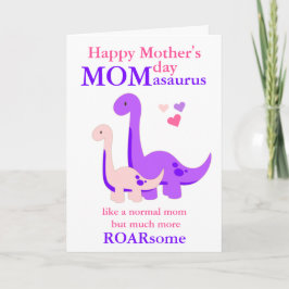 Dinosaur Moederdag mam-asaurus Kaart