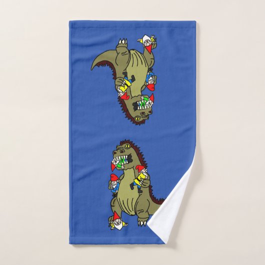 Dinosaur Monster Eating Gnomen Bad Handdoek (Handdoek)