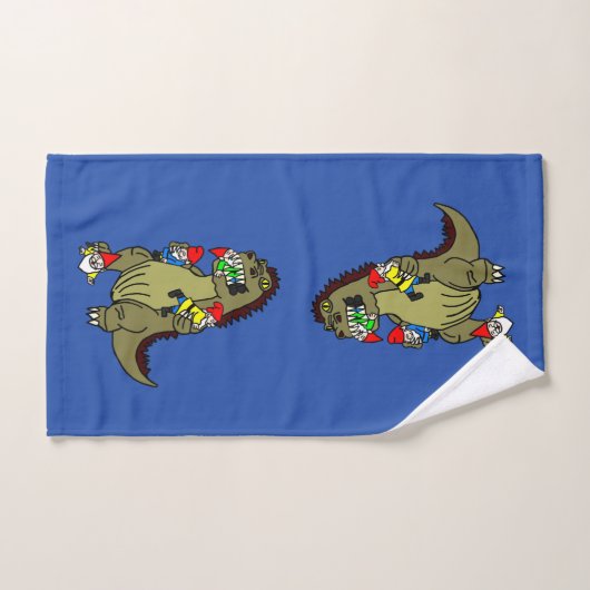 Dinosaur Monster Eating Gnomen Bad Handdoek (Handdoek)