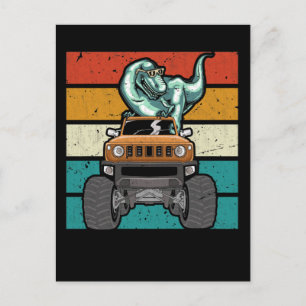 Dinosaur Monster Truck Boys Monster Trucks Trex Briefkaart