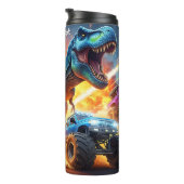 Dinosaur Monster Truck Construction Chaos Thermosbeker (Geroteerd rechts)