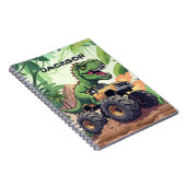 Dinosaur Monster Truck Custom Terug naar School Notitieboek (Rechterzijde)