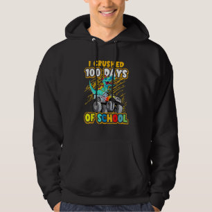 Dinosaur Monster Truck I heeft 100 dagen Schoo ove Hoodie