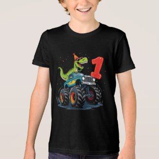Dinosaur Monster Truck Verjaardag Shirt voor Jonge