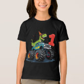 Dinosaur Monster Truck Verjaardag Shirt voor Jonge (Voorkant)