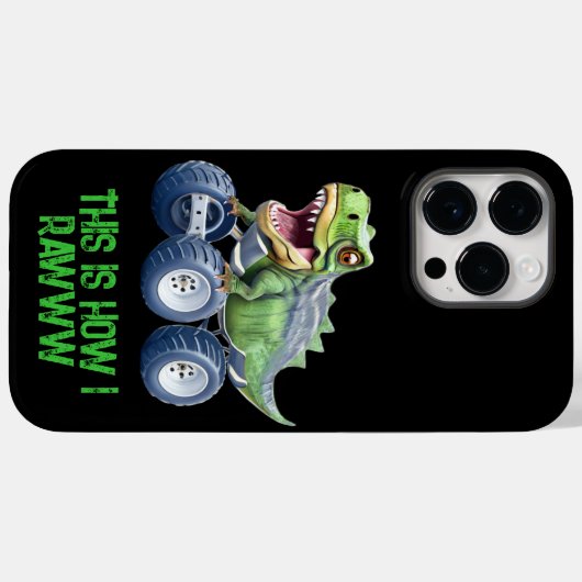 Dinosaur monstervrachtwagen gepersonaliseerde verj Case-Mate iPhone case (Achterkant (horizontaal))