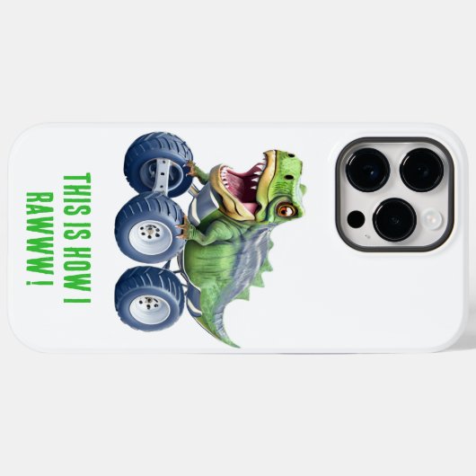 Dinosaur monstervrachtwagen gepersonaliseerde verj Case-Mate iPhone case (Achterkant (horizontaal))