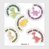 Dinosaur Motivatie Sticker Pack voor kinderen (Vel)
