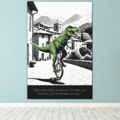 Dinosaur motivational quote canvas print (Insitu (Houten vloer))
