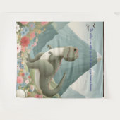 Dinosaur Mountain Flowers gepersonaliseerd wandtap Wandkleed (Voorkant (horizontaal))