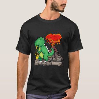 Dinosaur Music Gift Jazz Music Band Saophone retro T-shirt