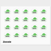 Dinosaur naam Persoonlijke ronde sticker (Vel)