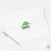 Dinosaur naam Persoonlijke ronde sticker (Envelop)
