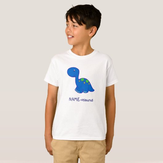 Dinosaur Name-osaurus Kind t-shirt - boy (Voorkant volledig)