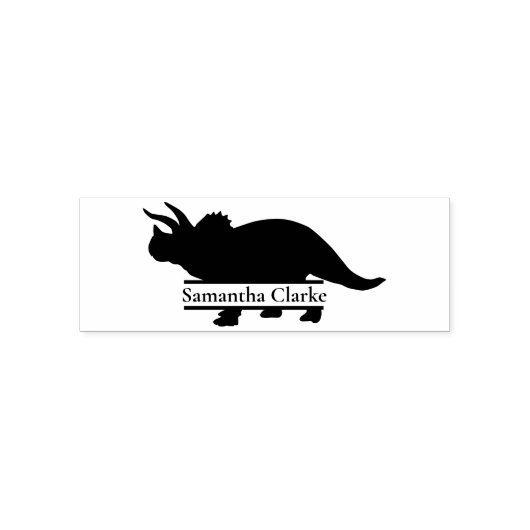 Dinosaur Name Self-Inking Triceratops Stamp Zelfinktende Stempel (Design)