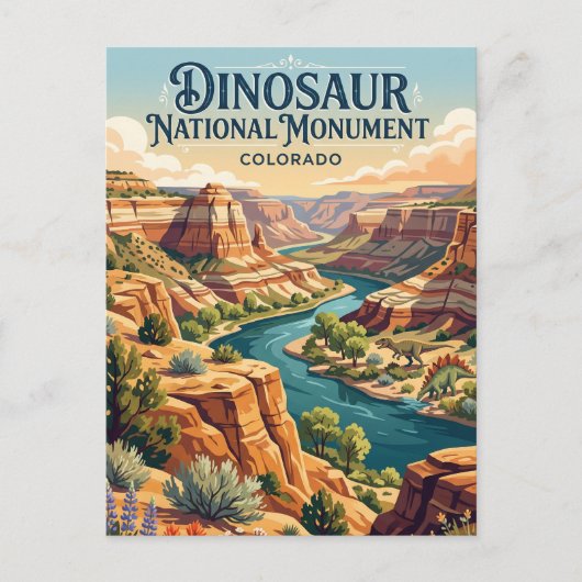 Dinosaur National Monument Colorado Briefkaart (Voorkant)