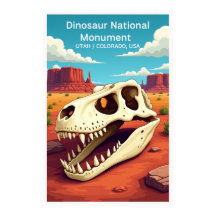 Dinosaur National Monument Reisposter in Vintage S