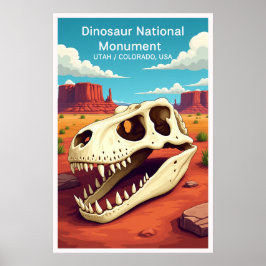 Dinosaur National Monument Reisposter in Vintage S Poster