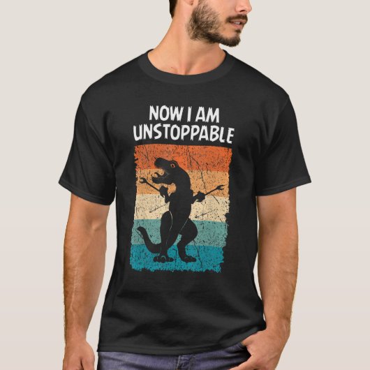 Dinosaur nu ben ik onweerlegbaar grappig Trex T-shirt (Voorkant)