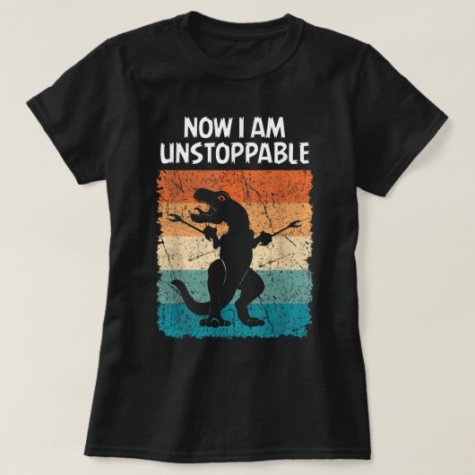 Dinosaur nu ben ik onweerlegbaar grappig Trex T-shirt (Design voorkant)