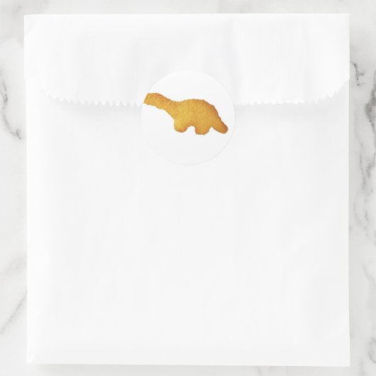 Dinosaur Nugget Meme Ronde Sticker (Tas)