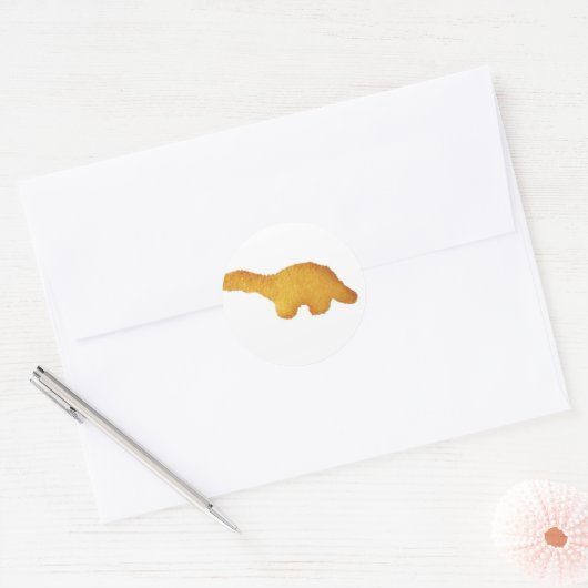 Dinosaur Nugget Meme Ronde Sticker (Envelop)