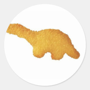 Dinosaur Nugget Meme Ronde Sticker