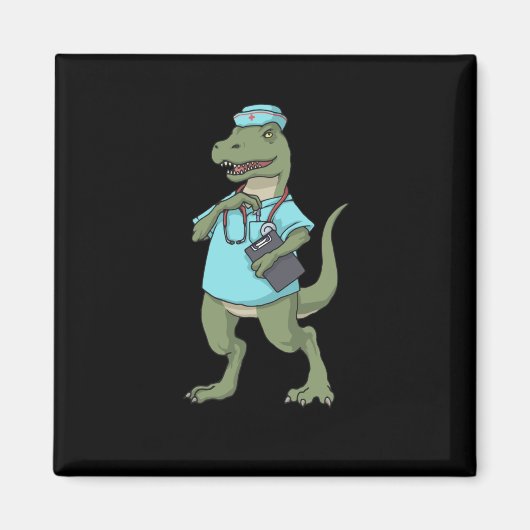 Dinosaur Nurse T-Rex RN Nurse Afstuderen Nurse Magneet (Voorkant)
