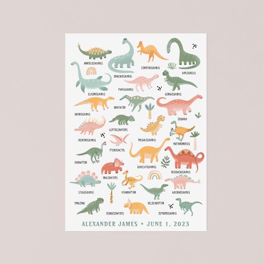 Dinosaur Nursery Poster