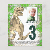 Dinosaur Oerwoud 3rd Birthday Party Foto (Voorkant)