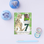 Dinosaur Oerwoud Birthday Party - Fotobudget Flyer (Enkel)